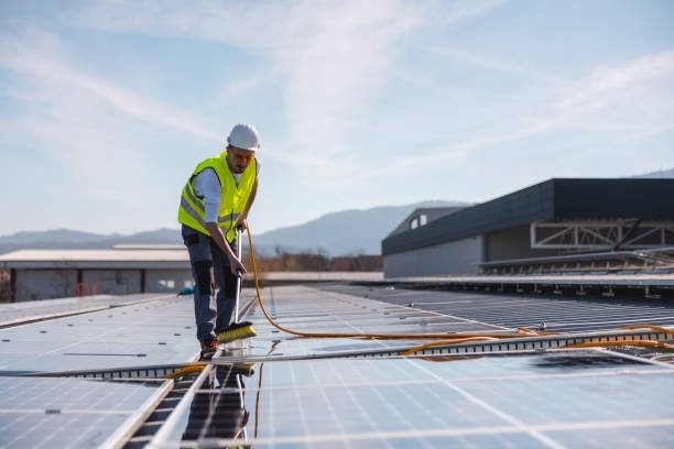 Commercial solar panel cleaning by Bunbury Gutter Cleaning